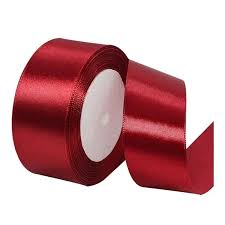 Premium Satin Ribbon Rolls: Double Sided, Solid Colors (1 Inch x 10 Meters) Maroon(Pack of 1))